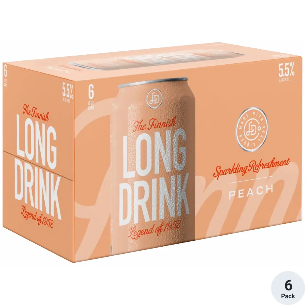 LONG DRINK PEACH - 6 PACK