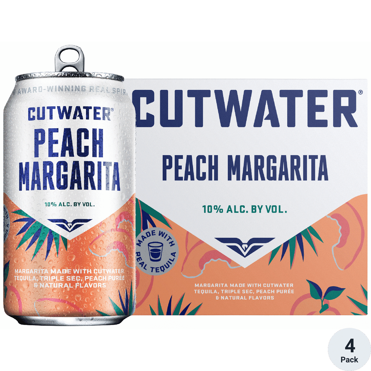 CUTWATER PEACH MARGARITA - 4 PACK