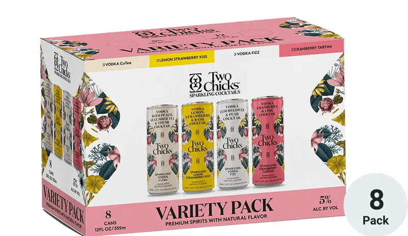 TWO CHICKS VODKA VARIETY - 8 PACK