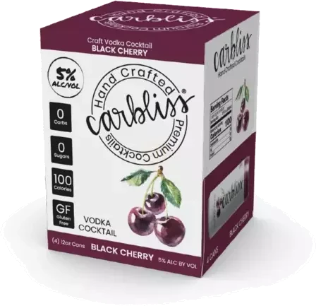 CARBLISS  VODKA COCKTAILS BLACK CHERRY - 4 PACK