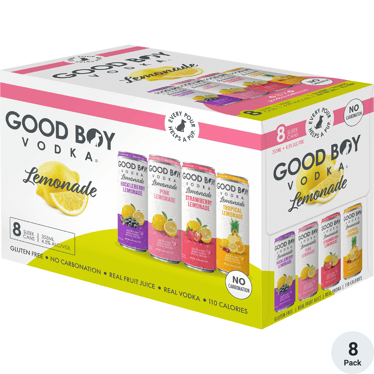 GOOD BOY VODKA LEMONADE VARIETY - 8 PACK