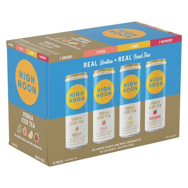 HIGH NOON VODKA ICED TEA VARIETY - 8 PACK