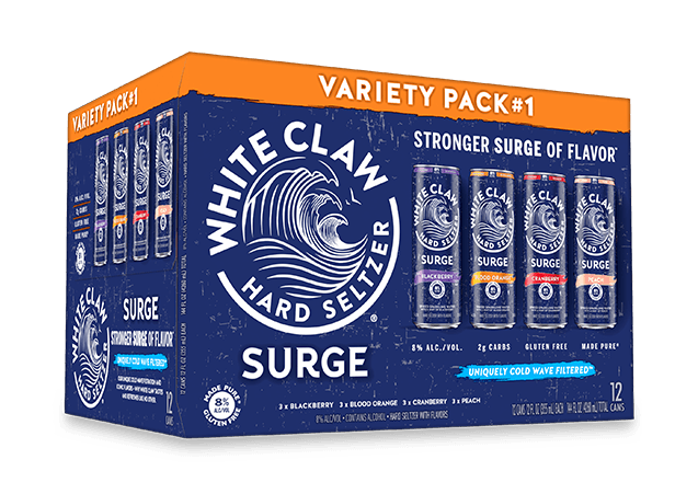 WHITE CLAW SURGE VARIETY NO. 1 - 12 PACK