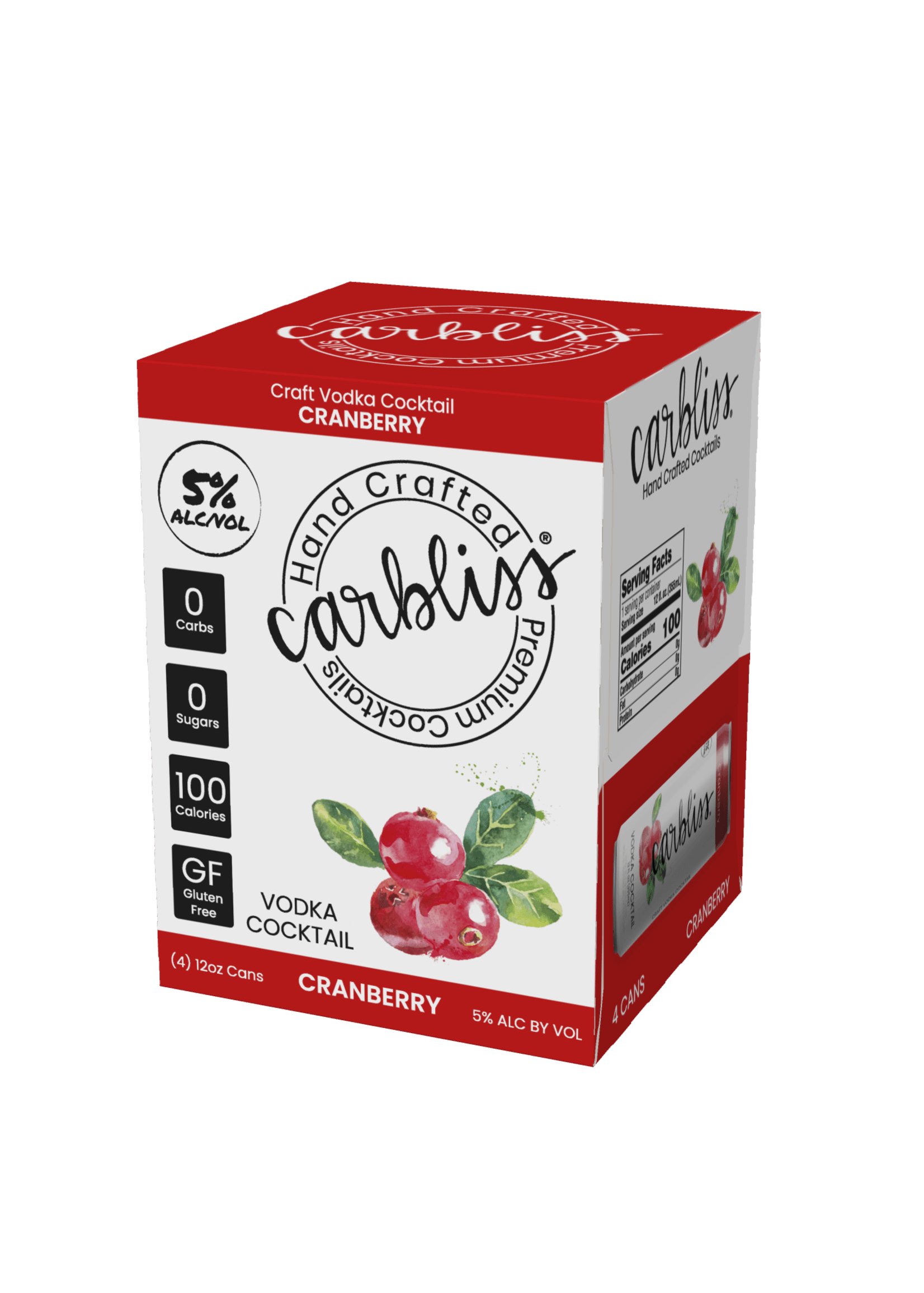 CARBLISS VODKA COCKTAILS CRANBERRY - 4 PACK
