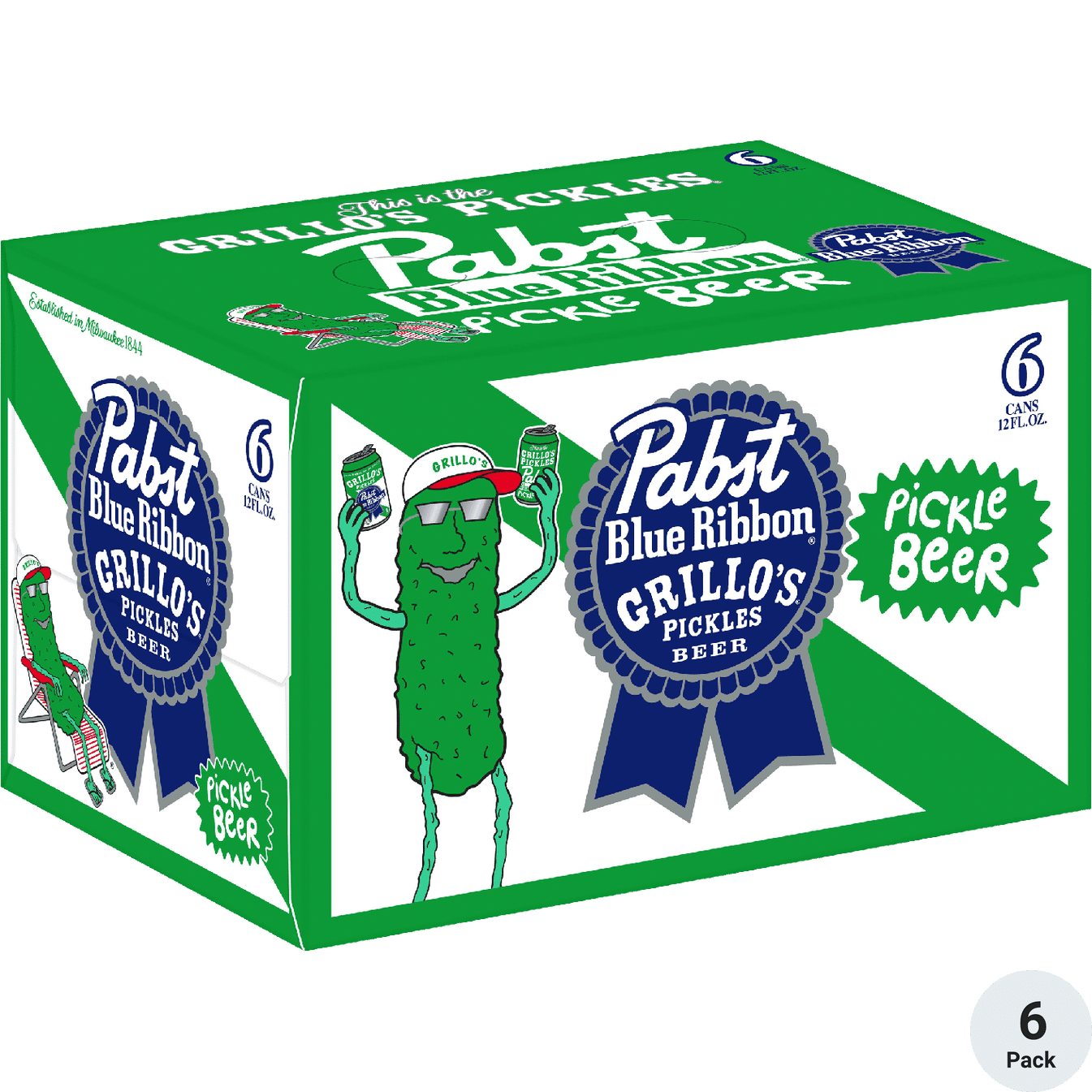 PABST BLUE RIBBON GRILLO PICKLE - 6 PACK