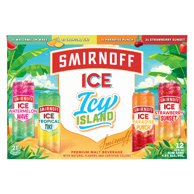 SMIRNOFF ICE ICY ISLAND VARIETY - 12 PACK