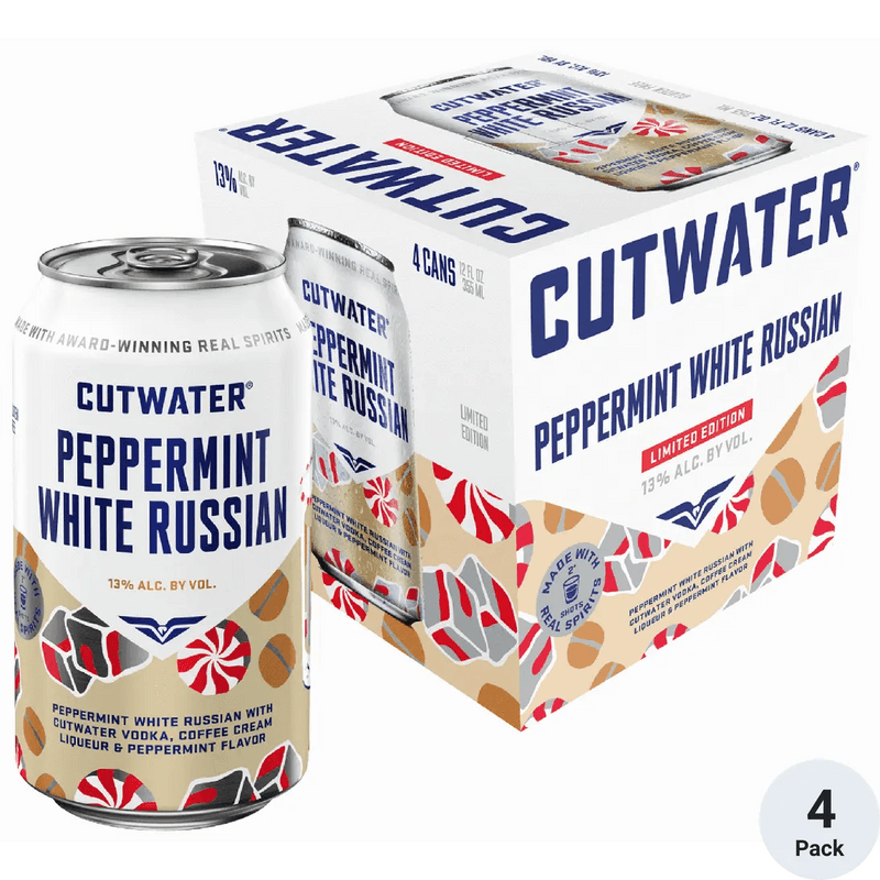 CUTWATER PEPPERMINT WHITE RUSSIAN - 4 PACK